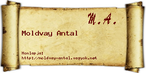 Moldvay Antal névjegykártya